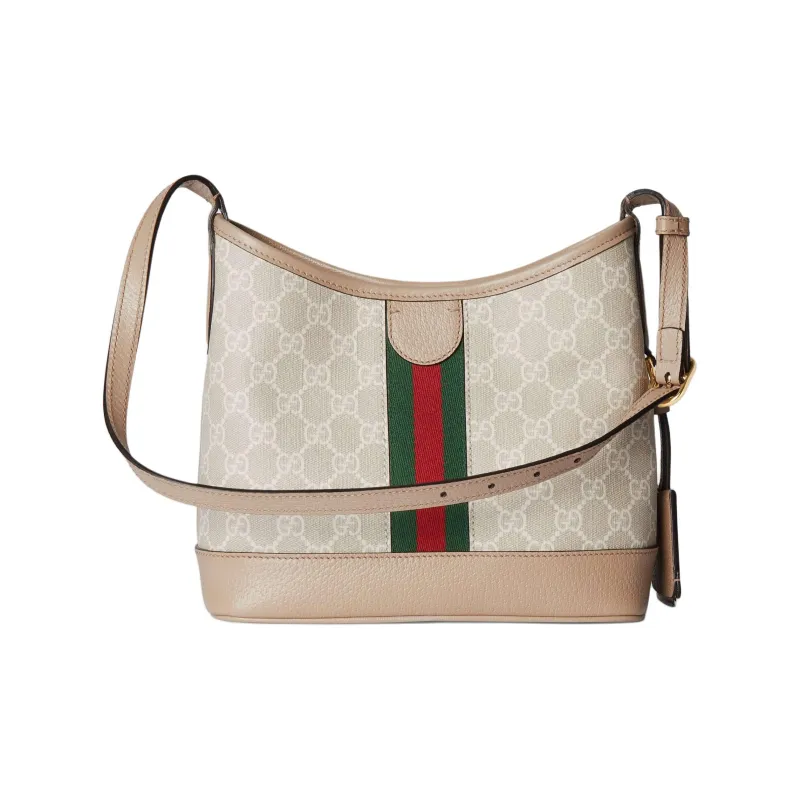 GUCCI GG Supreme Canvas Handbag Shoulder Bag Small Size Women's Beige & White-1