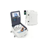 9167 Crescent White[Includes Wet-Dry Separation Pocket+Individual Shoe Compartment]