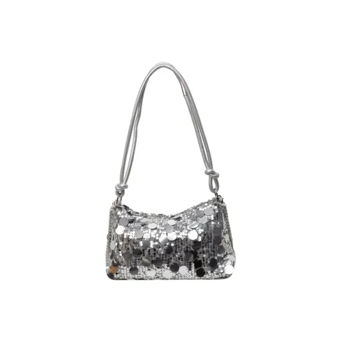 Ji Reminiscence Sequins Shoulder Bag Women's Silver/Black/Gold