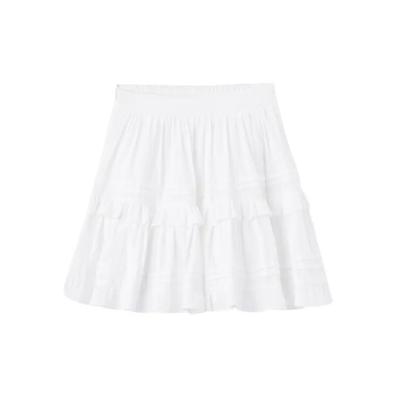 XIANGYING Casual Short Skirts Women's White-1