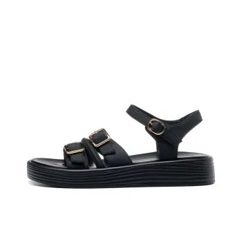 HLA Platform Roman Sandals For Women's French One Strap Commute Soft Sole Slippers