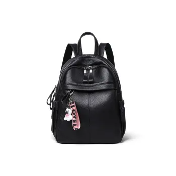 Kevin Cohen Synthetic Leather With Cow Leather Backpack Regular Women's Black