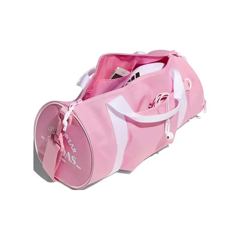 Adidas Polyester Small Bucket Bag Shoulder Bag Crossbody Bag Handbag Large Size Women's Pink-3