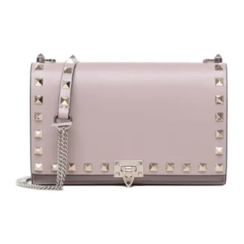 Valentino Grained Calfskin Crossbody Bag Shoulder Bag Women's Light Purple