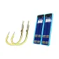 Gold Haixi Barbed Hook[Hook Size 2/Thread 0.6 Size+Hook Size 3/Thread 0.8 Size]40 Pcs Set