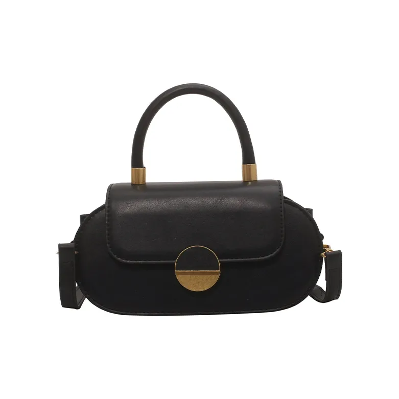 Jade En Plus Textured PU One Shoulder Handbag Crossbody Bag Regular Women's Black/Ecru/Green/Rose Red-0