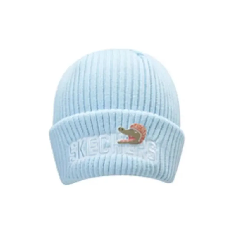Skechers Knitted Fabric Beanies Unisex Blue-1