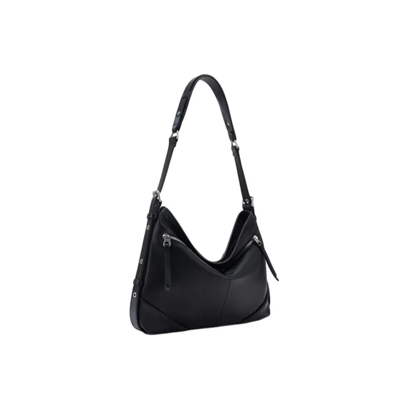 COCCINELLE Fabric With Cow Leather Shoulder Bag Large Size Women's-1