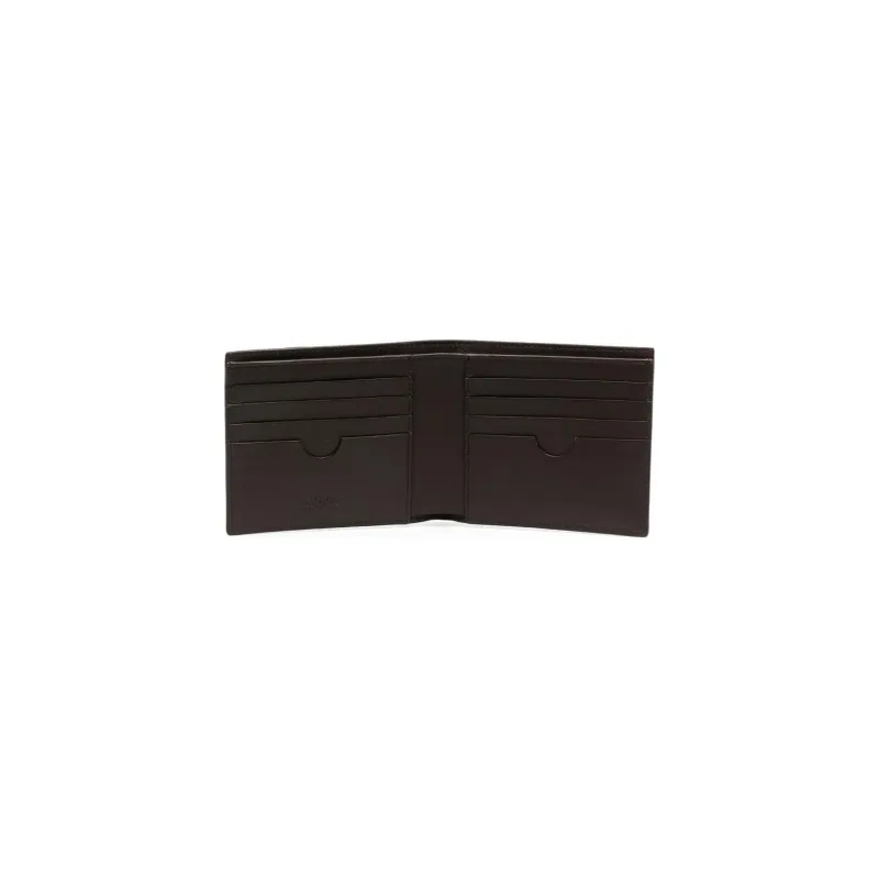 Lanvin Calfskin Card Holder, Wallet Men's Ivory With Chocolate-2