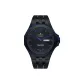 Black Case, Black Bezel, Black Dial, Black Rubber Strap