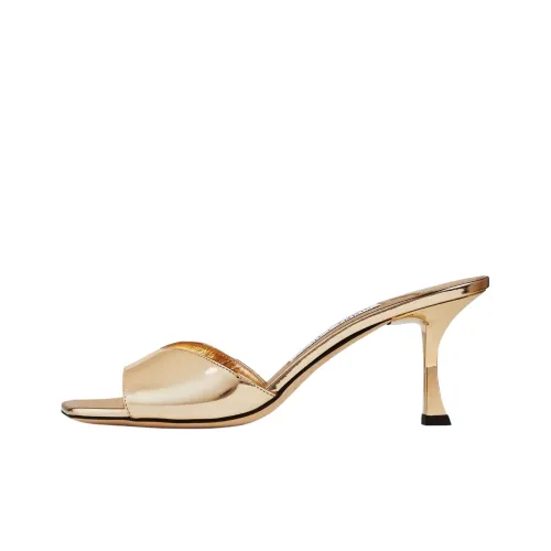 Jimmy Choo Slide Slippers 7cm Women's Gold