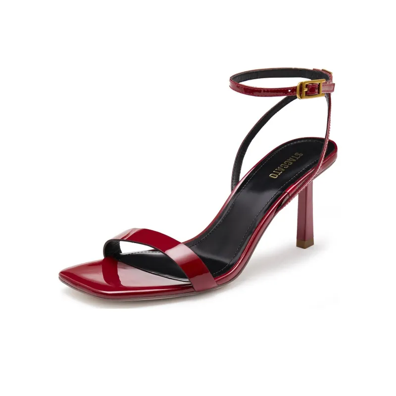 Staccato Vivian Viviann One Strap Sandals 7.5cm Women's Red-1