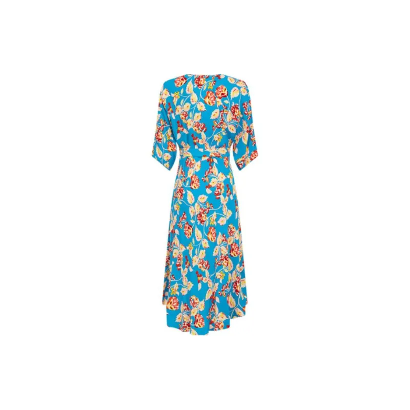 DVF Diane Von Furstenberg Long-Sleeved Dresses Women's Blue-1