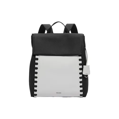 TUMI Cow Leather Backpack Medium Size Women's Gray & Black