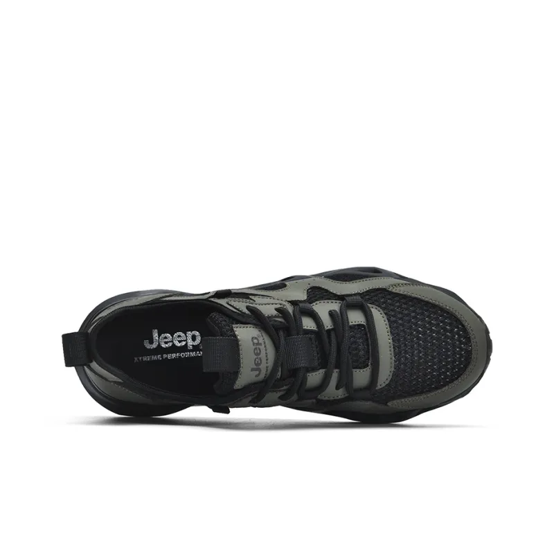 Jeep Anti Slip Wear Resistant River Trekking Shoes Unisex Black Green-3