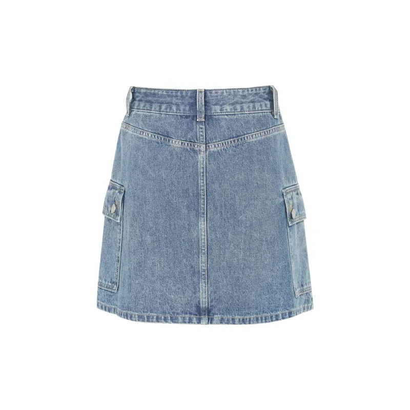 3COLOUR Casual Short Skirts Women's Deep Sea Blue-1