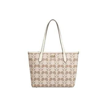 Disney Minnie Series Pvc Tote Bag, Shopping Bag, Shoulder Bag Women's Apricot