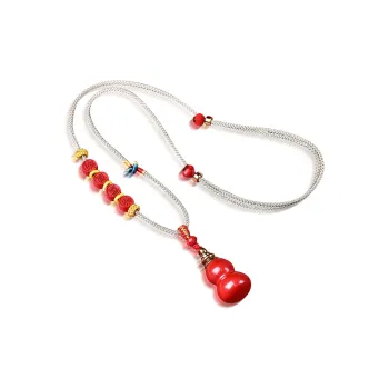 Moon Jewelry Reconstructed Cinnabar Necklaces Women's