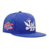 Blue LA Letter Embroidery Baseball Cap