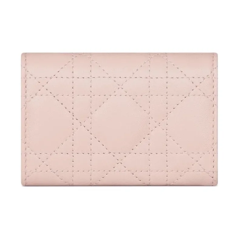 DIOR Sheepskin Wallet Women's Rouge Pink-2