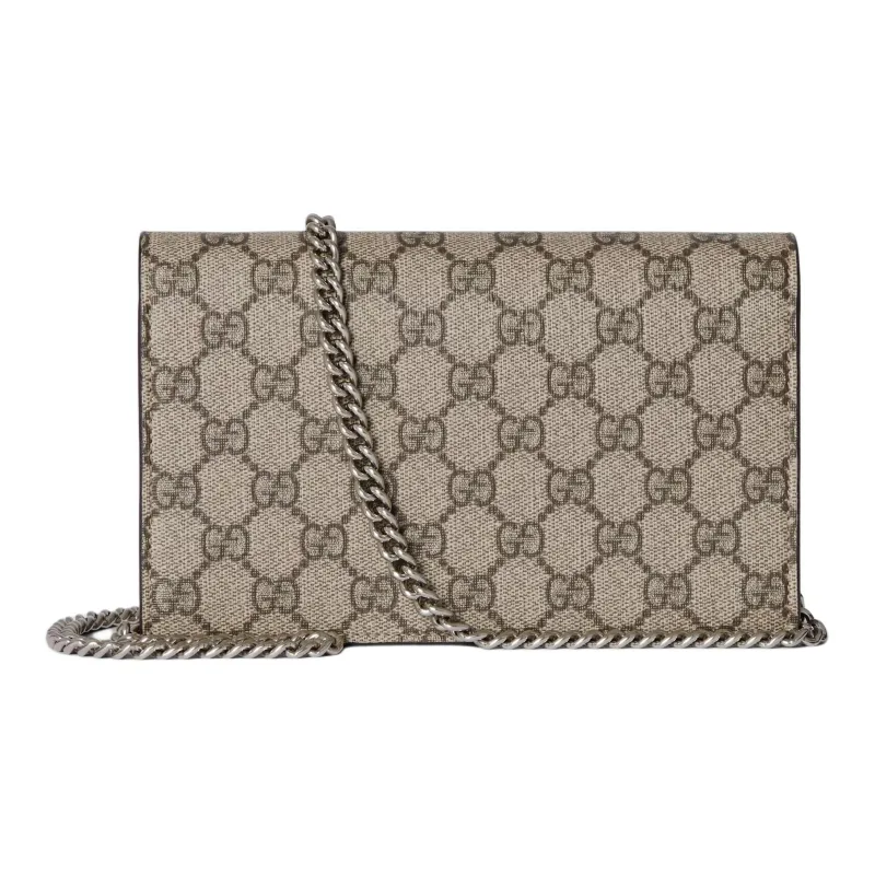 GUCCI GG Marmont Canvas Wallet Women's Beige & Ebony-3