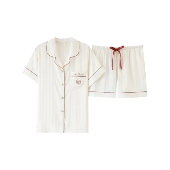 The Story Of The Flower Season Pajama Set Women's White