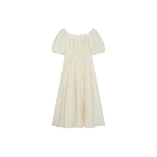 Teenie Weenie Short-Sleeved Dresses Women's Ivory