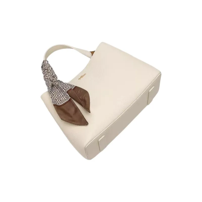 GOLDLION Cow Leather Portable Crossbody Bag, Shoulder Bag Trumpets Women's Brown Coffee/Ecru-11
