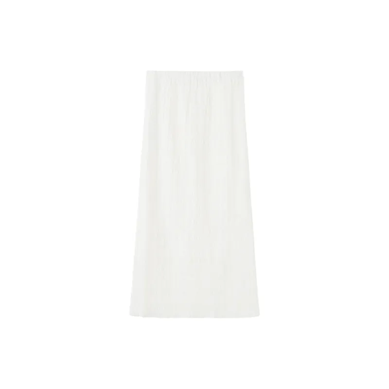 THE SEA LIFE Casual Long Skirt Women's Cloud White-1