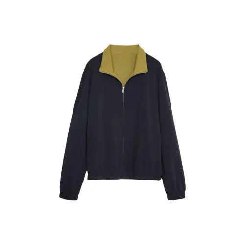 HERLAND Jackets Women's Navy Blue With Green