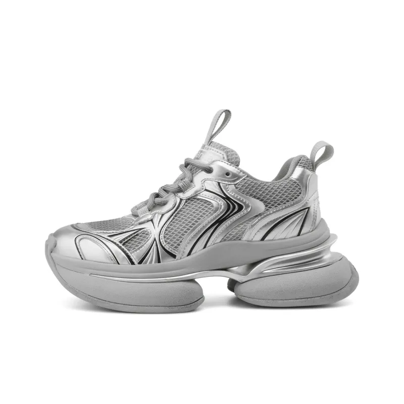 Rosa Bianca Cushioning Height Increasing Low-Top Chunky Sneakers Women's-9