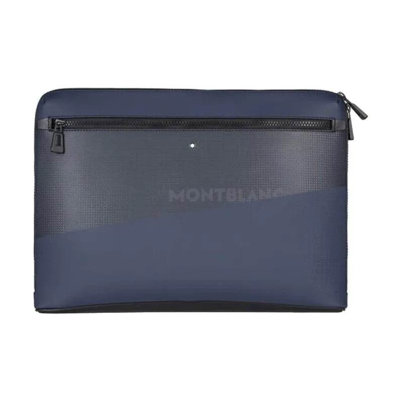 MONTBLANC Cow Leather Computer Laptop Protective Cover Storage Bag Handbag Men's Blue-1