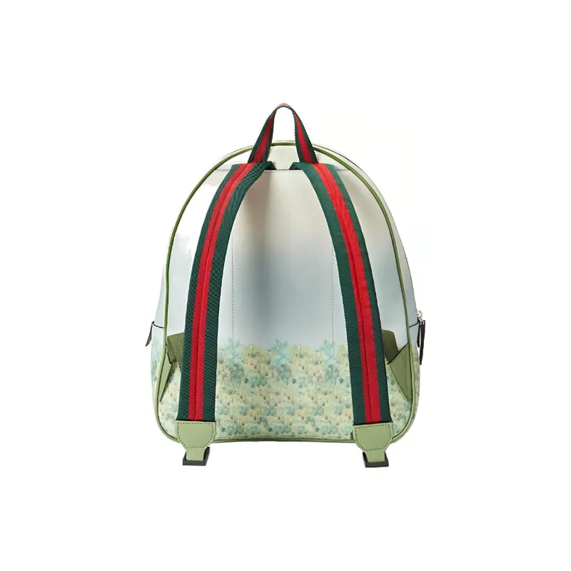 GUCCI Canvas Kids' Backpack Kids' White & Green-3