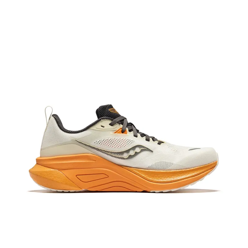 Saucony MARSHAL Slip Resistant Breathable Lightweight Low Top Running Shoes Men's Beige Orange-1