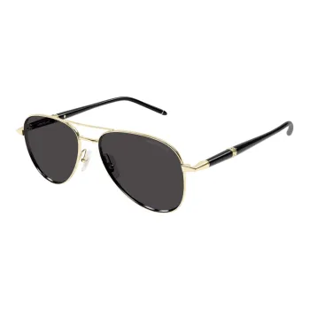 MONTBLANC Metal Aviator Sunglasses Unisex Black