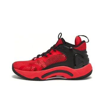 AND1 Cushioning Anti-Slip And Wear-Resistant Breathable Support Mid-Top Basketball Shoes Unisex Red