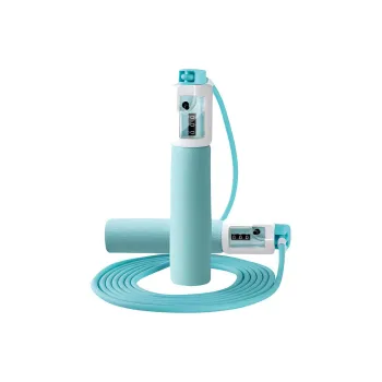 Deli Sports & Fitness Mechanical Counting Jump Ropes Kids Handle Material Foam, Rope Material PVC Plastic 2.8m Blue