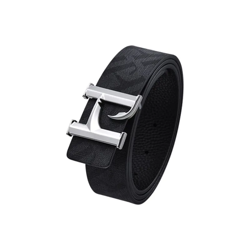 HLA Top Grain Cow Leather Belts Men's Width 3.4CM-0