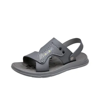 PAMATE Beach Sandals Men Gray, Black