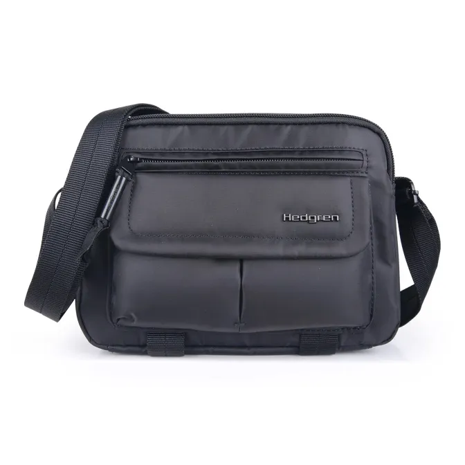 HEDGREN Polyester Shoulder Bag Regular Unisex Tomato Red/Black/Iron Gray-1