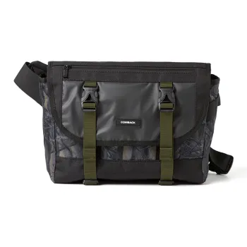 COMBACK Polyamide Messenger Bag, Crossbody Bag Medium Size Unisex Black