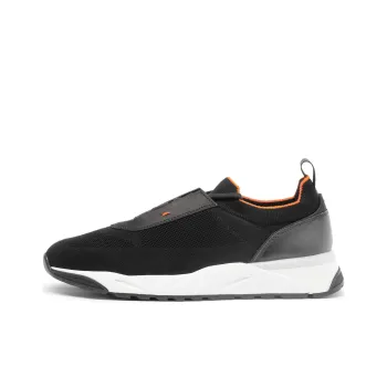 Santoni Round Toe Knitted Sneakers