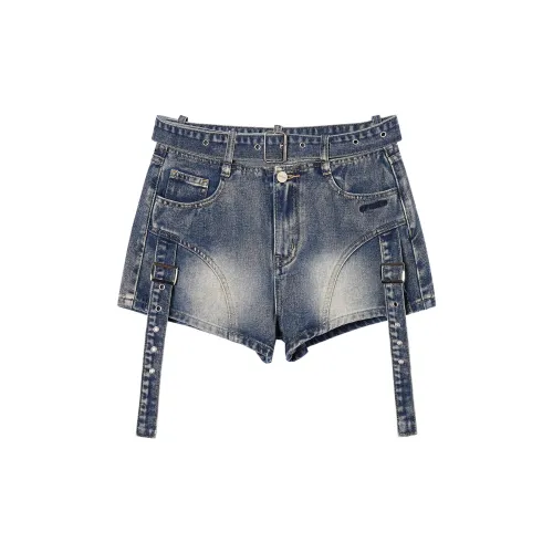 EPTISON WOMAN Denim Shorts Women's Denim Blue