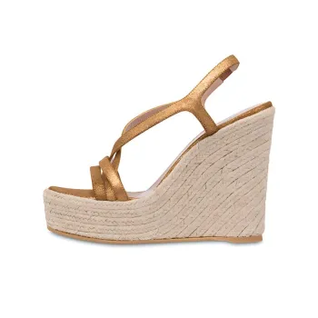 Pollini Playa Strap Sandals 13cm Women's Gold