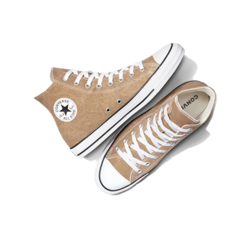 Converse All Star Anti Slip Wear Resistant High Top Canvas Shoes Unisex Brown-3
