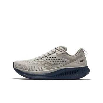 Saucony RIDE 17 Cushioning Low Top Running Shoes Men's Light Gray