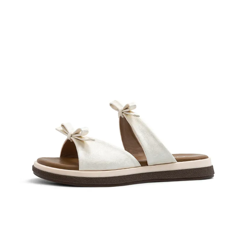 OMS Slide Slippers Women's Black/Beige/Green-5
