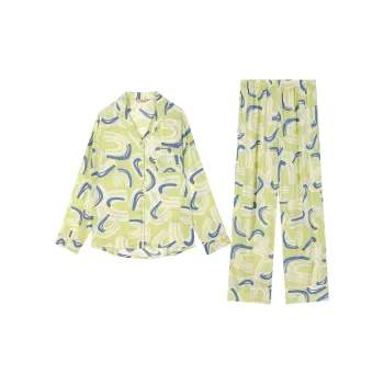 AUTUMNDEER Pajama Set Women's West Indian Spinach Juice