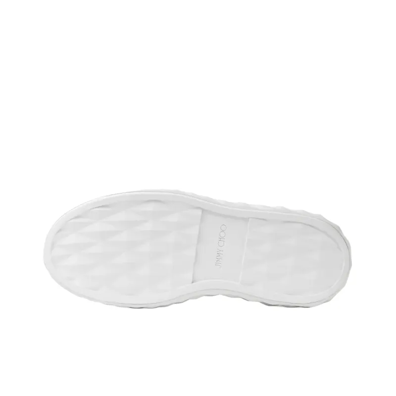 Jimmy Choo Diamond Low Top Casual Shoes Women's White-5
