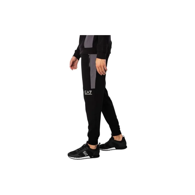 EMPORIO ARMANI EA7 SS24 Knitted Sports Pants Men's Black-2